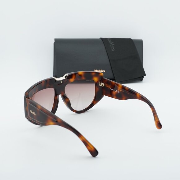 Max Mara ORSOLA MM0083 52F Shield Sunglasses - Dark Havana/Brown main image 7